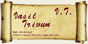 Vasil Trivun vizit kartica